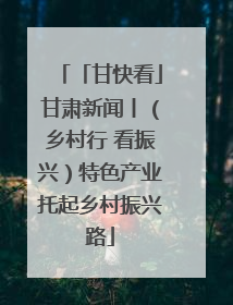 「甘快看」甘肃新闻丨（乡村行 看振兴）特色产业托起乡村振兴路