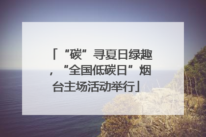 “碳”寻夏日绿趣，“全国低碳日”烟台主场活动举行