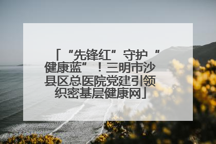 “先锋红”守护“健康蓝”！三明市沙县区总医院党建引领织密基层健康网