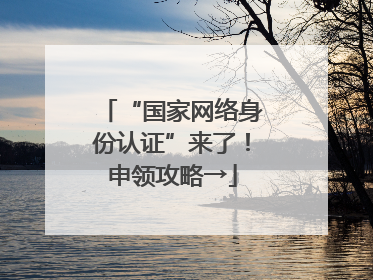 “国家网络身份认证”来了！申领攻略→
