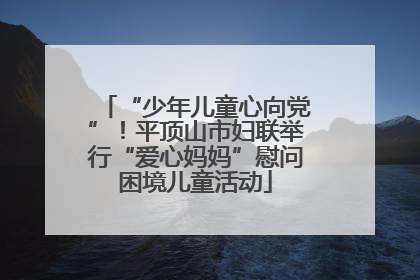 “少年儿童心向党”！平顶山市妇联举行“爱心妈妈”慰问困境儿童活动