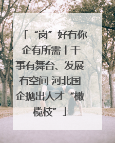 “岗”好有你 企有所需丨干事有舞台、发展有空间 河北国企抛出人才“橄榄枝”