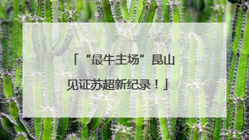 “最牛主场”昆山见证苏超新纪录！
