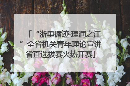 “浙里循迹·理润之江”全省机关青年理论宣讲省直选拔赛火热开赛