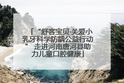 “舒客宝贝·关爱小乳牙科学防龋公益行动” 走进河南唐河县助力儿童口腔健康