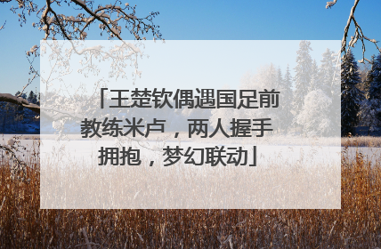 王楚钦偶遇国足前教练米卢，两人握手拥抱，梦幻联动
