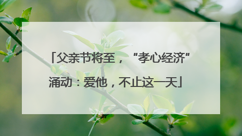 父亲节将至，“孝心经济” 涌动：爱他，不止这一天