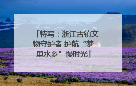 特写：浙江古镇文物守护者 护航“梦里水乡”慢时光