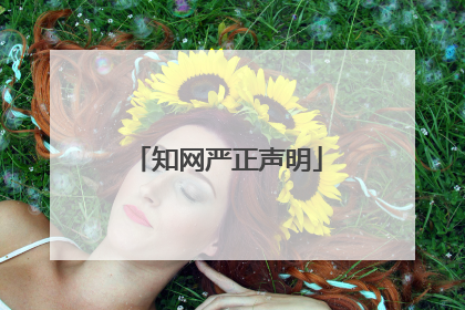 知网严正声明