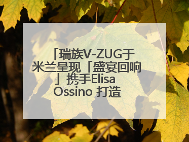 瑞族V-ZUG于米兰呈现「盛宴回响」携手Elisa Ossino 打造多重感官艺术之旅