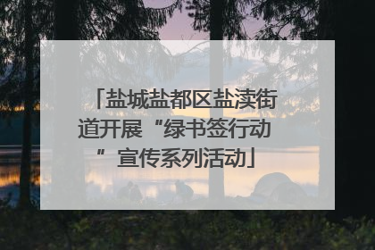 盐城盐都区盐渎街道开展“绿书签行动”宣传系列活动