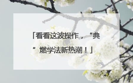 看看这波操作，“典”燃学法新热潮！