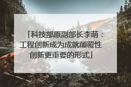 科技部原副部长李萌：工程创新成为成就颠覆性创新更重要的形式