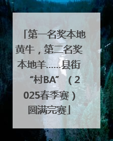 第一名奖本地黄牛，第二名奖本地羊……县街“村BA”（2025春季赛）圆满完赛