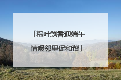 粽叶飘香迎端午 情暖邻里促和谐