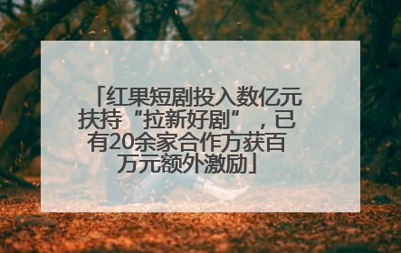 红果短剧投入数亿元扶持“拉新好剧”，已有20余家合作方获百万元额外激励