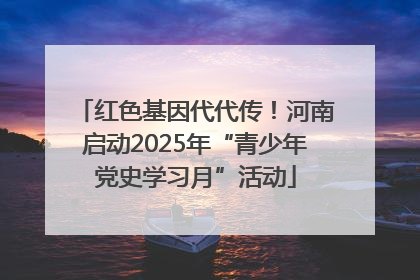 红色基因代代传！河南启动2025年“青少年党史学习月”活动