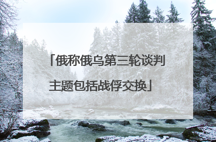 俄称俄乌第三轮谈判主题包括战俘交换