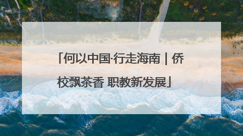 何以中国·行走海南｜侨校飘茶香 职教新发展