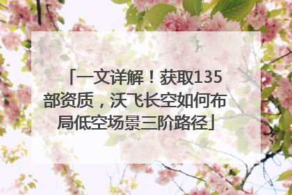 一文详解！获取135部资质，沃飞长空如何布局低空场景三阶路径
