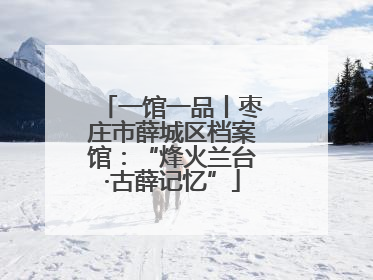 一馆一品丨枣庄市薛城区档案馆：“烽火兰台·古薛记忆”