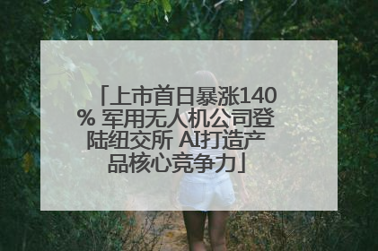 上市首日暴涨140% 军用无人机公司登陆纽交所 AI打造产品核心竞争力
