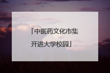 中医药文化市集开进大学校园