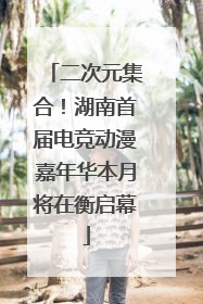 二次元集合！湖南首届电竞动漫嘉年华本月将在衡启幕