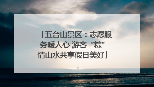 五台山景区：志愿服务暖人心 游客“粽”情山水共享假日美好