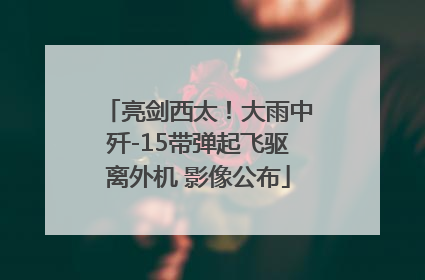 亮剑西太！大雨中歼-15带弹起飞驱离外机 影像公布