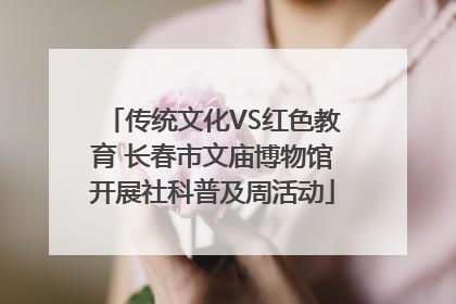 传统文化VS红色教育 长春市文庙博物馆开展社科普及周活动