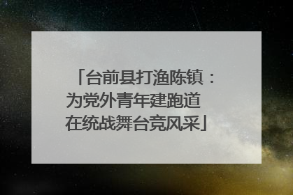 台前县打渔陈镇：为党外青年建跑道 在统战舞台竞风采