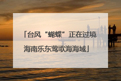 台风“蝴蝶”正在过境海南乐东莺歌海海域
