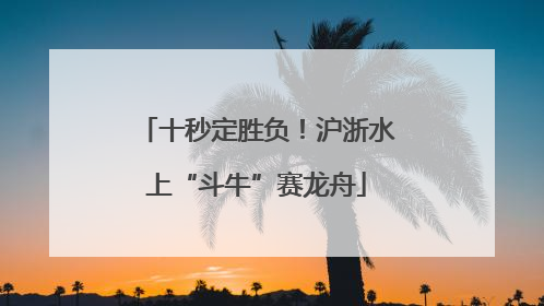 十秒定胜负！沪浙水上“斗牛”赛龙舟