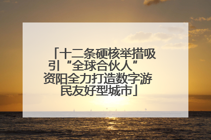 十二条硬核举措吸引“全球合伙人” 资阳全力打造数字游民友好型城市
