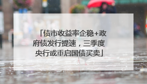 债市收益率企稳+政府债发行提速，三季度央行或重启国债买卖