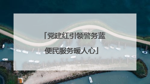 党建红引领警务蓝 便民服务暖人心