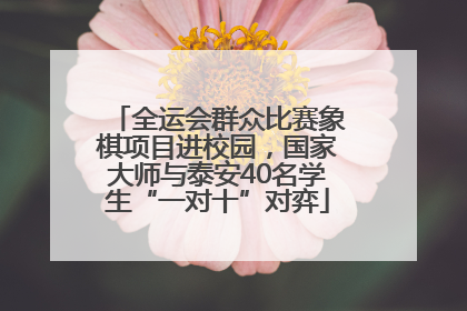 全运会群众比赛象棋项目进校园，国家大师与泰安40名学生“一对十”对弈