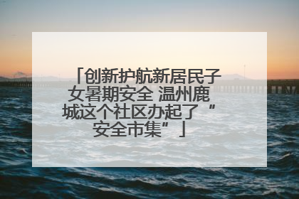 创新护航新居民子女暑期安全 温州鹿城这个社区办起了“安全市集”