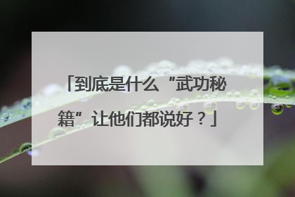 到底是什么“武功秘籍”让他们都说好？