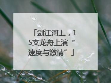 剑江河上，15支龙舟上演“速度与激情”