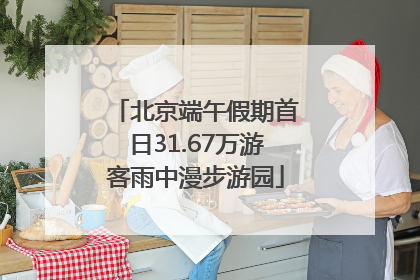 北京端午假期首日31.67万游客雨中漫步游园