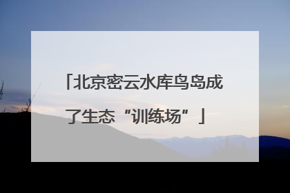 北京密云水库鸟岛成了生态“训练场”