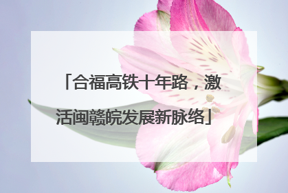 合福高铁十年路，激活闽赣皖发展新脉络