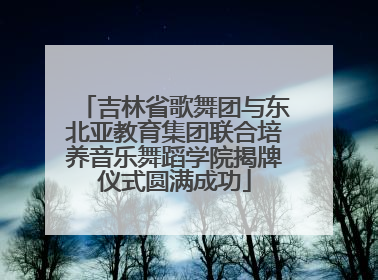 吉林省歌舞团与东北亚教育集团联合培养音乐舞蹈学院揭牌仪式圆满成功