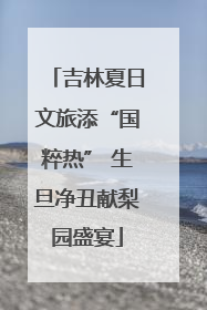 吉林夏日文旅添“国粹热” 生旦净丑献梨园盛宴