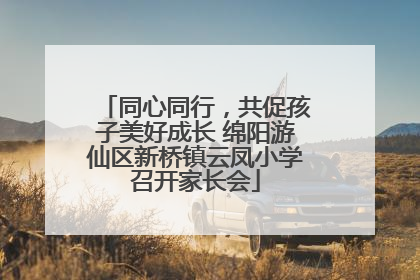 同心同行，共促孩子美好成长 绵阳游仙区新桥镇云凤小学召开家长会