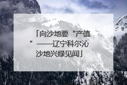 向沙地要“产值”——辽宁科尔沁沙地兴绿见闻