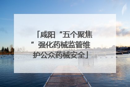 咸阳“五个聚焦”强化药械监管维护公众药械安全