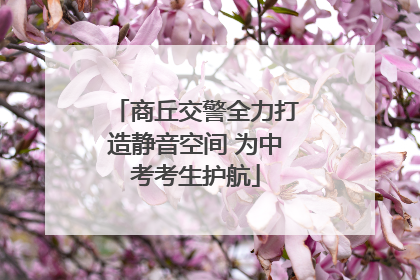 商丘交警全力打造静音空间 为中考考生护航